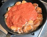 鶏モモ肉 トマトごま味噌煮込み作り方6写真