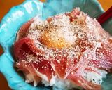 生ハムのカルボナーラ丼作り方4写真