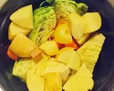 ストーブの上でストウブ鍋のズボラ料理作り方1写真