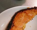 鮭西京漬けとわさび菜巻き作り方1写真