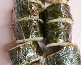 鮭西京漬けとわさび菜巻き作り方7写真