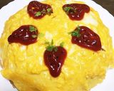 卵乗せるだけ♬♡簡単ケーキ風オムライス作り方8写真