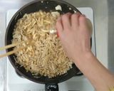 老干媽で作る、えのきと大豆の麻婆豆腐作り方2写真