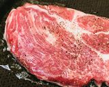 豚肩ロース肉ステーキ●にんにく生姜ソース作り方1写真