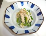 アスパラ菜と蒸し鶏の和え物作り方6写真