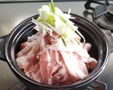 豚肉の山盛りタワーすき焼き作り方4写真