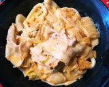 豚キムチ → 豚キムチクリームうどん作り方4写真
