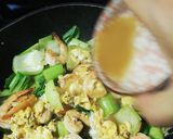 海老とチンゲン菜と卵のとろみ炒め作り方5写真