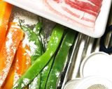ジャンボインゲンの豚バラ野菜ロールソテー作り方2写真