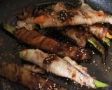 ジャンボインゲンの豚バラ野菜ロールソテー作り方5写真