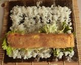 簡単★コロッケ入り卵焼きの恵方巻き作り方6写真