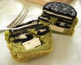 豆腐生地　オレオ抹茶チーズカップケーキ作り方13写真