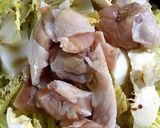 白菜と鶏肉のバター醤油蒸し作り方2写真