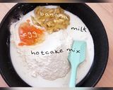 フライパン１つで大きなバナナパンケーキ作り方2写真