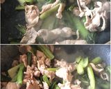豚コマと野沢菜漬けの炒め煮ガリマヨ仕上げ作り方6写真