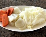 蒸野菜で甘み倍増☆ヘルシー肉なしお好み焼作り方1写真