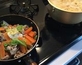 インスタント麺 ラ王 肉野菜炒めのせかか作り方2写真