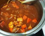 簡単☆ポークカレー　チーズ　根菜入り作り方5写真