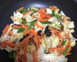 簡単・節約 残り野菜と春雨の丼作り方2写真