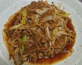 ひき肉とえのきの甜麺醤炒め♡作り方4写真