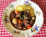 ブッフブルギニョン・牛肉の赤ワイン煮込み作り方6写真