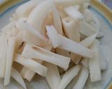 縦切りキンピラ。作り方1写真