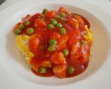 オムライス中華風、、別名天津飯(笑)作り方8写真