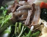 焼き豚ばら肉と野菜たっぷり香味鍋作り方8写真