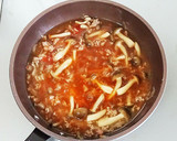 とろとろ煮込みハンバーグ風オムライス作り方7写真