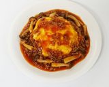 とろとろ煮込みハンバーグ風オムライス作り方8写真