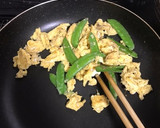 絹さやたまご炒め作り方3写真