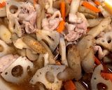 豚バラ肉と根菜の煮物作り方3写真