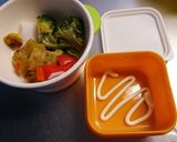 お弁当サラダのマヨネーズ綺麗に入れる方法作り方1写真