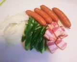 鉄板ナポリハン(鉄板ナポリ飯)作り方1写真