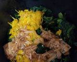 もう一品ほうれん草・なめたけ・食用菊和え作り方1写真