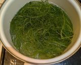 ごま油香るオカヒジキのマヨ和え作り方1写真