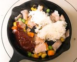 スキレットで時短☆カフェ風オムライス作り方2写真
