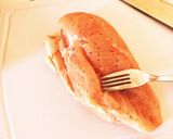 簡単☆フライパンでほったらかし鶏ハム☆作り方1写真