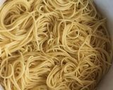 キャベツ、トマト、ベーコンのスパゲティ作り方1写真