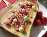 ルビーチョコ×おいりの甘塩トースト作り方6写真