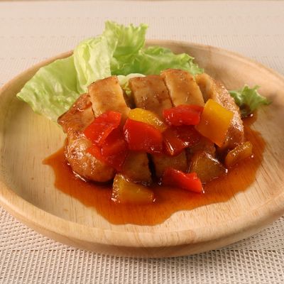 介護食 カラフル野菜とやわらか甘辛チキン by そふまる 【クックパッド