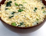 シンプル☆小松菜とひき肉の炒飯作り方7写真