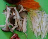 お鍋1つで　きのこdeでけんちん風温麺作り方1写真