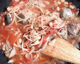 鯖水煮缶と大豆缶の簡単★トマト煮込み作り方5写真