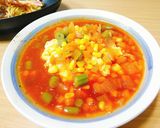 簡単♪ミネストローネ風スープオムライス作り方10写真