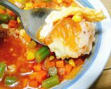 簡単♪ミネストローネ風スープオムライス作り方11写真