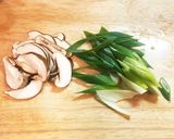 椎茸と「白ネギの緑の部分」の中華スープ♪作り方2写真