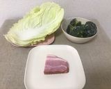 白菜とベーコンのクリームパスタ作り方1写真