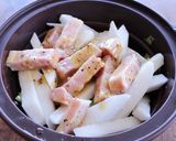 レンジで簡単！長芋とセロリのベーコン炒め作り方3写真