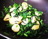 長芋の春菊とひじき炒めで小鉢作り方4写真